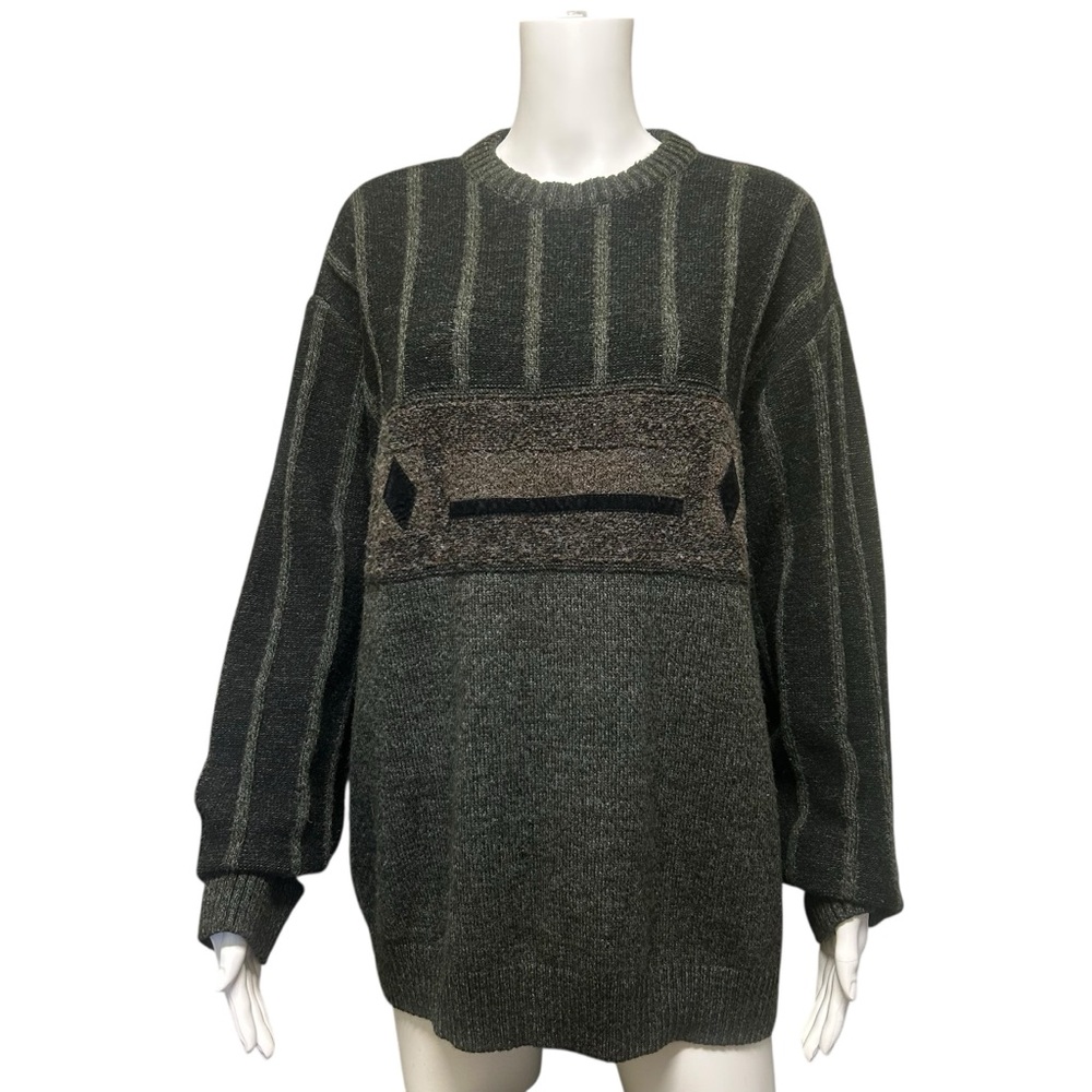 Modango of Italy Dark Gray Wool Blend Knit Sweater Size XL